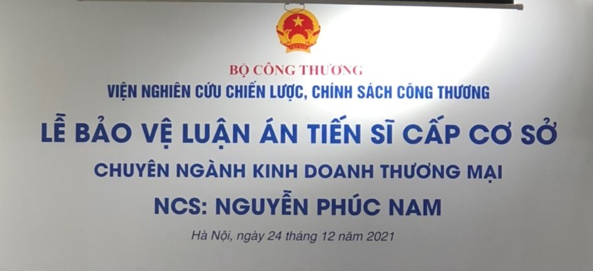 Buổi bảo vệ Luận án Tiến sĩ cấp Cơ sở của NCS. Nguyễn Phúc Nam