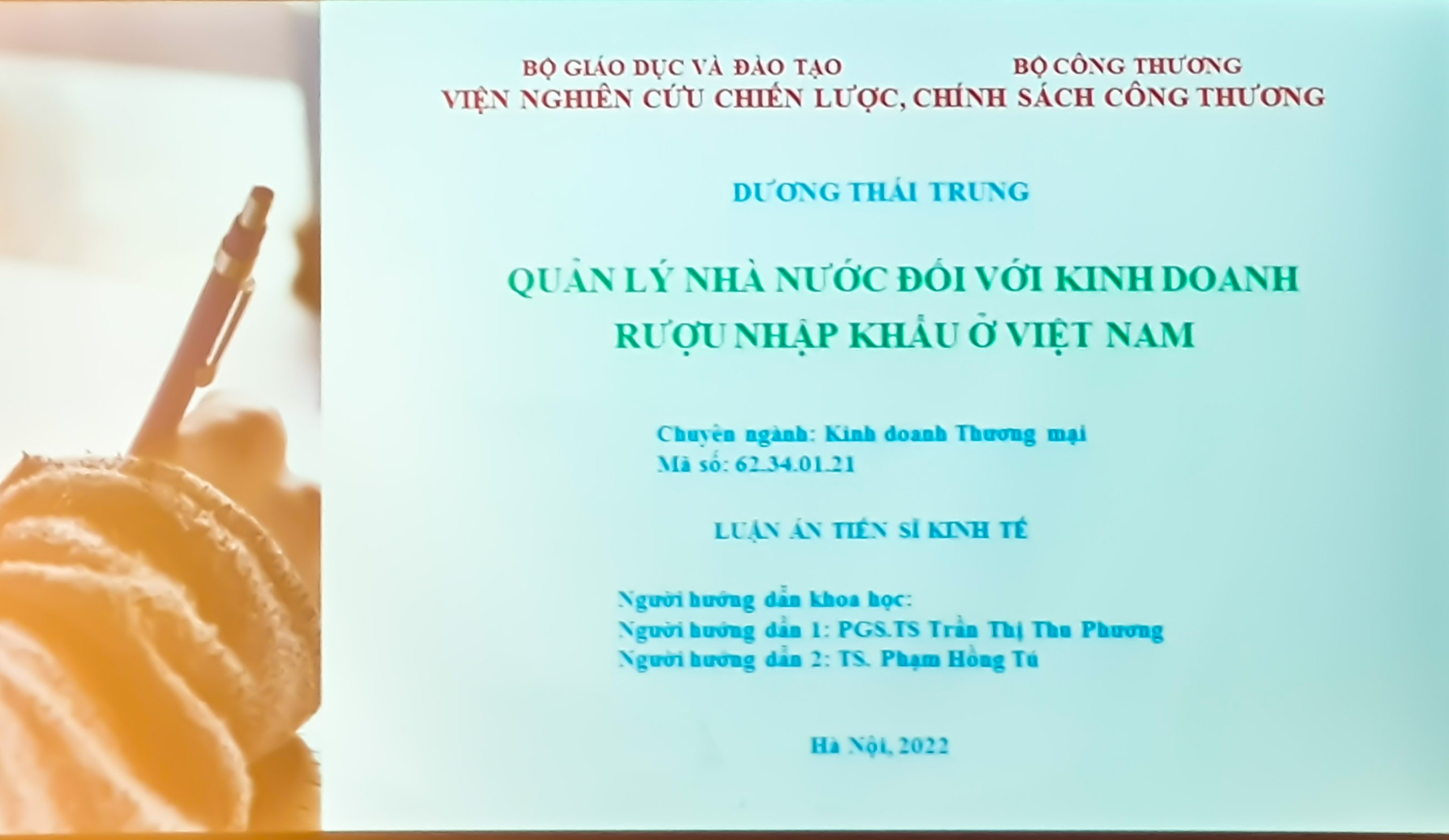 Buổi bảo vệ cấp cơ sở Luận án Tiến sỹ của NCS. Dương Thái Trung