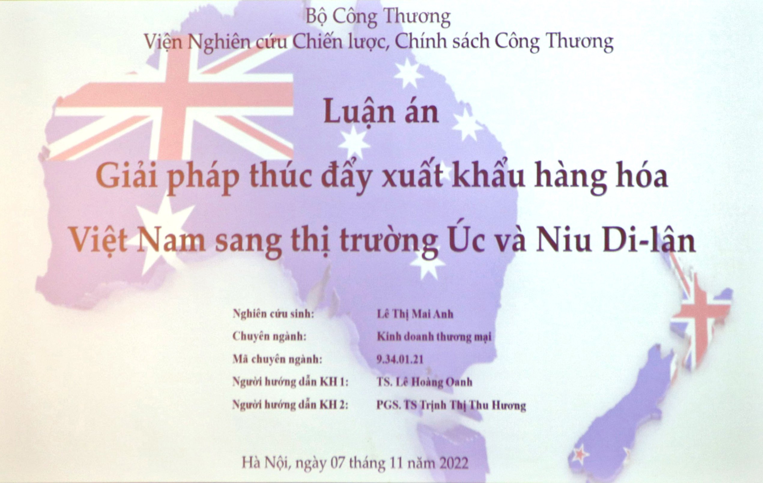 Bảo vệ cấp cơ sở Luận án Tiến sỹ của NCS. Lê Thị Mai Anh