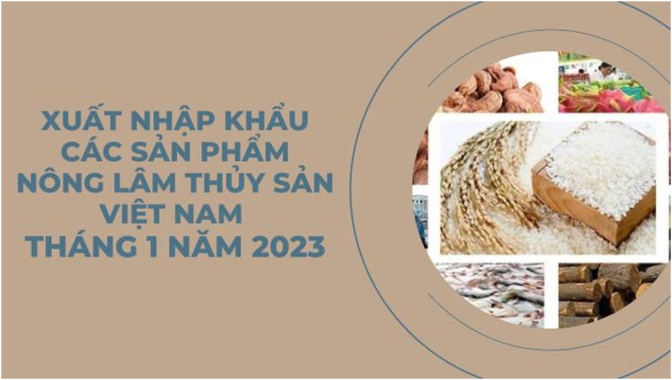 Tình hình xuất nhập khẩu các sản phẩm nông lâm thủy sản Việt Nam tháng 1 năm 2023