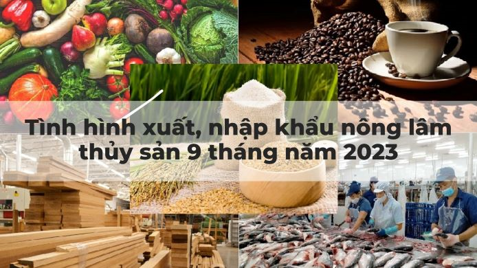 Tình hình xuất, nhập khẩu nông lâm thủy sản 9 tháng năm 2023