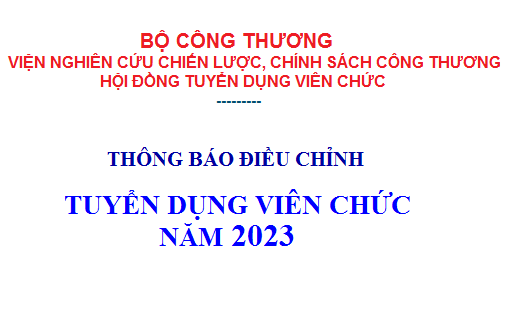 Thông báo về việc điều chỉnh tuyển dụng viên chức 2023