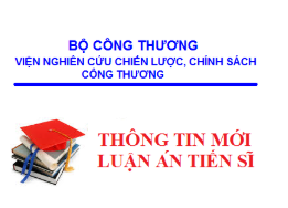 Những đóng góp mới trong Luận án Tiến sỹ của NCS. Mai Quỳnh Phương