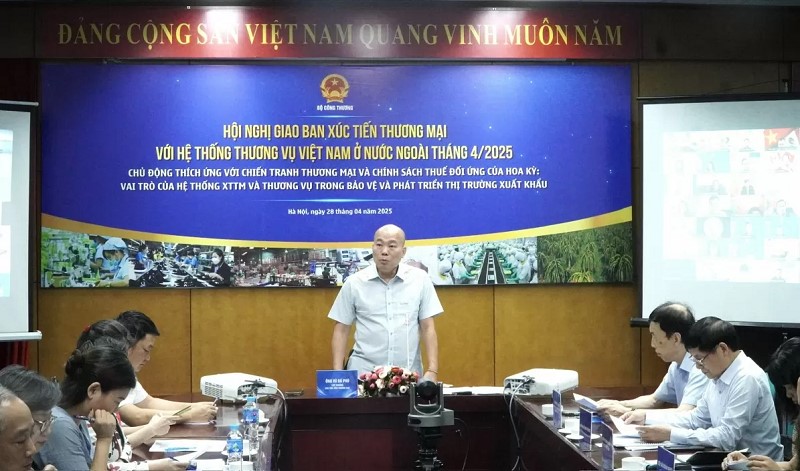 Hội nghị giao ban xúc tiến thương mại với hệ thống thương vụ Việt Nam ở nước ngoài tháng 4/2025