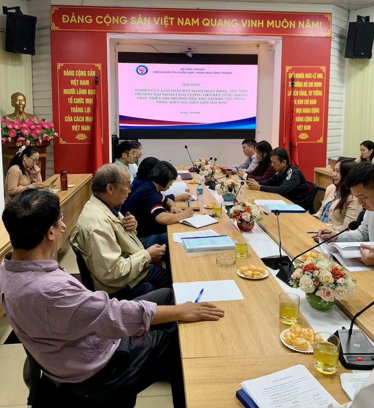 Hội thảo nhiệm vụ “Nghiên cứu giải pháp đẩy mạnh hoạt động xúc tiến thương mại nhằm tăng cường liên kết vùng trong phát triển thị trường tiêu thụ tại khu vực nông thôn, miền núi, biên giới, hải đảo”