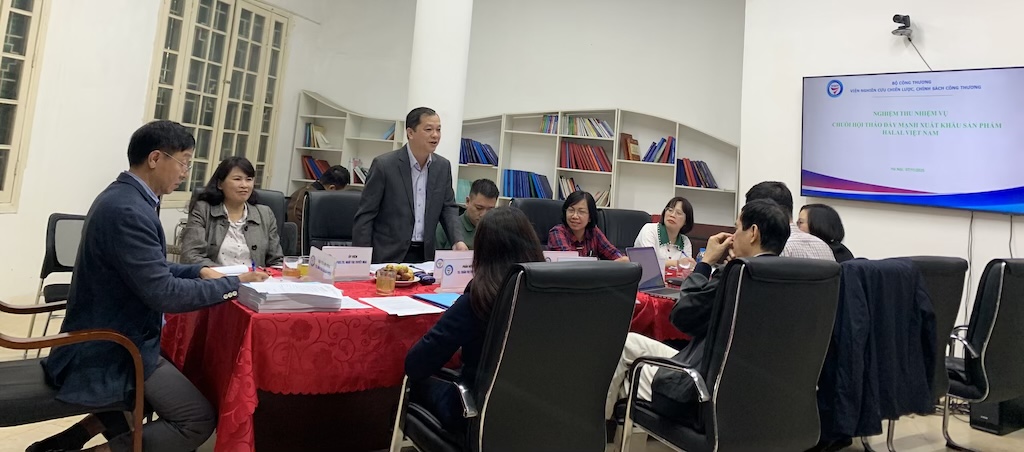 Nghiệm thu cấp Viện nhiệm vụ “Chuỗi hội thảo đẩy mạnh xuất khẩu các sản phẩm Halal của Việt Nam”